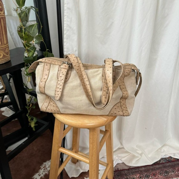 Merona ▪️ jute burlap barrel bag ▪️ shoulder purse - Picture 2 of 8